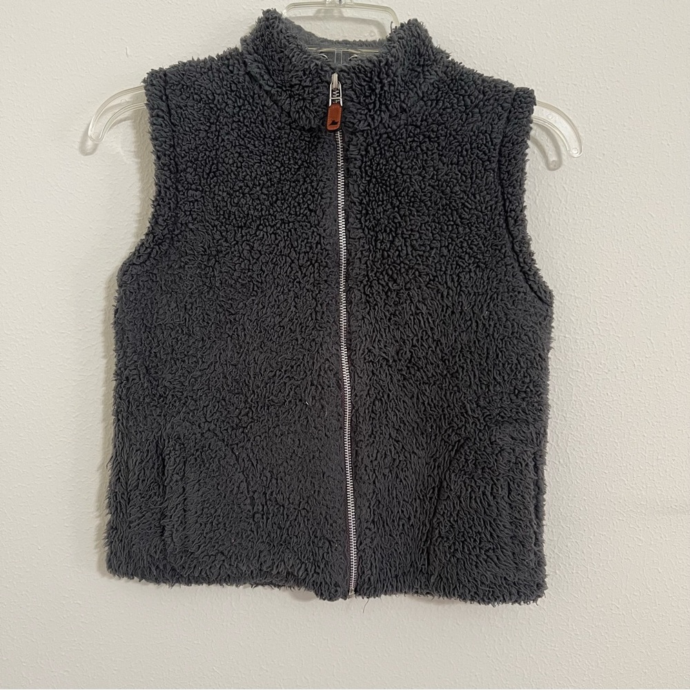 Southbound Boys Size 8 Gray Sherpa Vest with Zipper